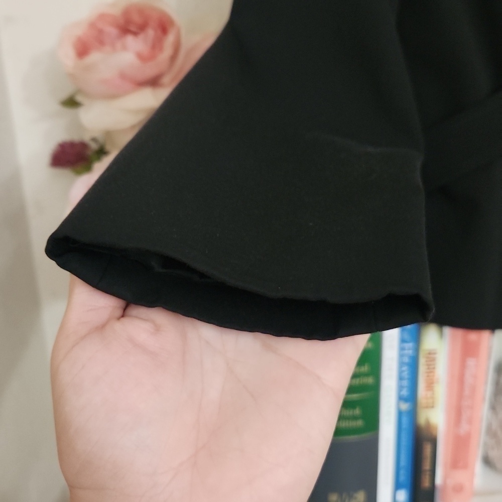 Talbots Stretch Black Blazer Collegiate Preppy Career Luxury Feminine Minimalist - Picture 6 of 16